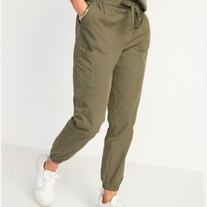 Old Navy High-Waisted Poplin Jogger Cargo Pants Size MP
